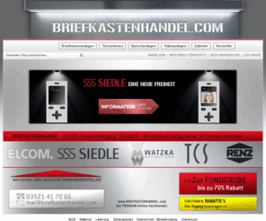 briefkastenhandel.com: Briefkastenhandel.com | Startseite
Shop für hochwertige Briefkästen, Briefkastenanlagen, Türstationen und Sprechanlagen von Watzka, Renz, Siedle, TCS, Elcom uvm.. "Made in Germany"