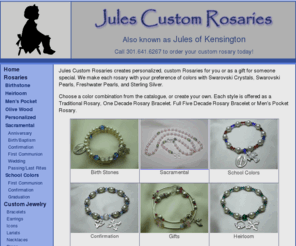 julescustomrosaries.com: Jules Custom Rosaries - Custom Rosaries, Jewelry, Medical Alert, Judica, Irish
