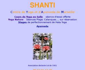 assoshanti.com: shanti centre de yoga et d'ayurveda de marseille
CYAM SHANTI HATA YOGA MARSEILLE