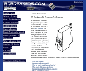 bdbreakers.com: BD Breakers - AC Breakers - DC Breakers
What is a breaker, how does a breaker work, why should I use a breaker. These questions and more answered here...  BD Fuses, a division of BD Batteries