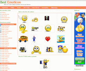 bestemoticon.com: Emoticone,  smiley, avatar, clins d'oeil et Messenger gratuits
Plus de 75 000 smileys gratuits sur Best Emoticon