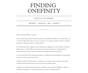 findingonefinity.com: Finding Onefinity
Everyday Life Inspired.