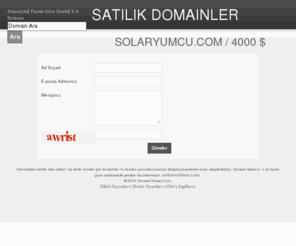 solaryumcu.com: Satılık Domainler satılık Alan Adları -Domainticaret.Com
domainticaret.com satılık alan adları ve domainler  - Satılık Alan Adları Listesi