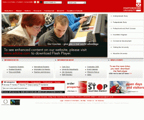 staffs.ac.uk: Staffordshire University
Official site with information about courses, faculties, research and services to business.