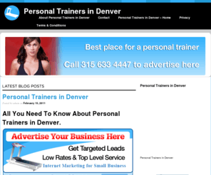 personaltrainersindenver.com: Personal Trainers in Denver, is Personal Trainers in Denver really the best out there...
Personal Trainers in Denver, don't see any other website before you see our Personal Trainers in Denver review.