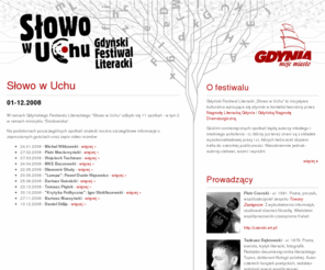 slowowuchu.pl: Słowo w Uchu | Gdyński Festiwal Literacki
Gdyński Festiwal Literacki | Słowo w Uchu