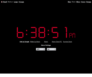 alarm-on-line.com: Online Alarm Clock
Online Alarm Clock - Free internet alarm clock displaying your computer time.