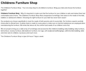 childrensfurnitureshop.com: Childrens Furniture Shop
Childrens Furniture Shop