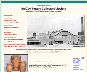 mccoypotterycollectorssociety.org: McCoy Pottery Collectors Society
Dedicated to the Service of McCoy Pottery Collectors Everywhere