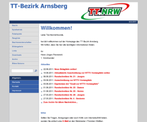 tt-bezirk-arnsberg.de: Willkommen!
Homepage des Bezirks Arnsberg