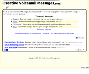 : Creative Voicemail Messages - Professional & Funny  Voicemail Greetings