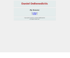 Daniel Debenedictis