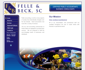 fbfcpa.com: Home Felle & Beck, SC
Felle & Beck, SC is a certified public accounting (CPA) firm located in Racine, WI. We provide professional tax and accounting services for both individuals and businesses.