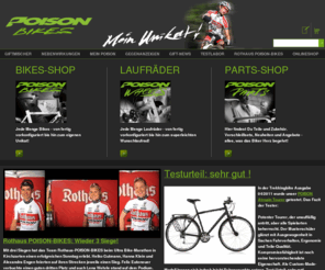 poisonbikes.de: Poison-Bikes - Mountainbikes, Dirtbikes, Downhill-Bikes, Ren
Poison-Bikes Ihr Profi-Onlineshop für Mountainbikes, Dirtbikes, Downhill-Bikes, Rennräder und mehr. Unsere Preise sind unschlagbar!