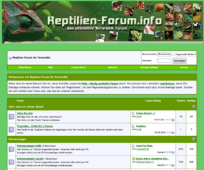 reptilien-forum.info: Reptilien Forum für Terraristik
Dies ist ein Diskussionsforum, das mit vBulletin betrieben wird. Um mehr über vBulletin zu erfahren, besuchen Sie http://www.vbulletin-germany.com/ .