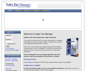 salestaxmanager.com: SalesTax Manager - Sales Tax Software
Sales Tax Manager - making sales tax easy.