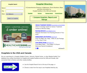 allhospitals.org: Hospitals in the USA and Canada
Hospital Directory US Canada 