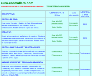euro-controllers.com: euro-controllers.com - HERRAMIENTAS CONTABLES EXCEL PARA ASESORES Y EMPRESAS
Herramientas Contables Excel para Asesores y Empresas