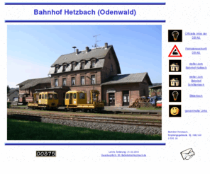 hetzbach.de: Homepage Bahnhof Hetzbach
Homepage des Bahnhof Hetzbach (Odenwald)