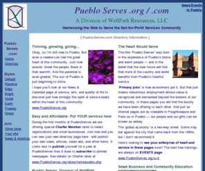 puebloserves.com: Pueblo Serves .org / .com
directory of businesses, organizations and non-profit agencies in pueblo and southern colorado
