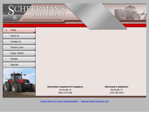 scherrmansimplement.com: Tractors, Farm Equipment, CASE IH Dealer, Scherrman's Implement
Scherrman's Implement & Appliance has 2 locations to serve your CASEIH farm equipment needs, farm tractors in Dyersville and Monticello Iowa. 