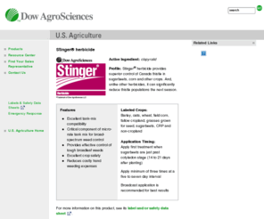 stingerherbicide.com: Stinger® herbicide
Profile of Stinger herbicide from Dow AgroSciences.