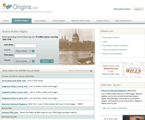 britishorigins.com: British Origins - English genealogy search, England ancestor records and England maps
English genealogy specialists, featuring online access to original British ancestor source records and map images from England and Great Britain including maps, marriage, census, wills, apprentice records via a free family name search and British place search. Features access to Society of Genealogists's records