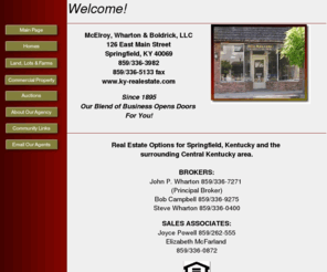 ky-realestate.com: Real estate listings in Springfield, KY and Central Kentucky, homes for sale in Springfield KY, land for sale in Springfield, KY, Auctions in Springfield, Kentucky, Homes for Sale in Central Kentucky KY
Real estate in Central Kentucky, real estate in Springfield Kentucky