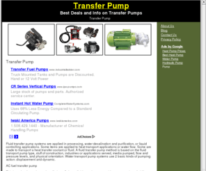 transferpump.org: Transfer Pump
Looking for a transfer pump? Best deals and information on transfer pumps...
