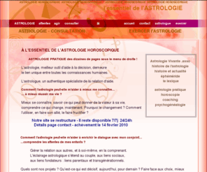 astrologie-astrologie.com: astrologie - essentiel en astrologie et en horoscopie non-mercantile
Deux astrologues, un homme et une femme vous font partager leur métier et leur expertise , site de référence en astrologie et horoscopie non-mercantile.