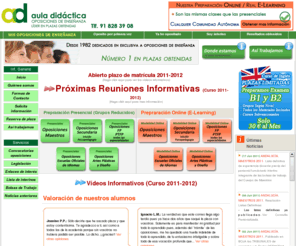 auladidactica.com: Academias de oposiciones de enseñanza, oposiciones de educacion, primaria, secundaria, FP. Modalidades presenciales y online, Granada, Almeria, Malaga.
Academias de oposiciones de enseñanza, oposiciones de educacion, primaria, secundaria, FP. Modalidades presenciales y online, Granada, Almeria, Malaga.