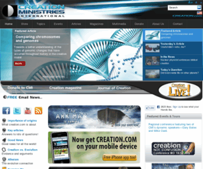 cmi-infobytes.org: Creation - Creation Ministries International
Creation or evolution? It makes a big difference! Over 7,000 trustworthy articles. Evidence affirming biblical creation.