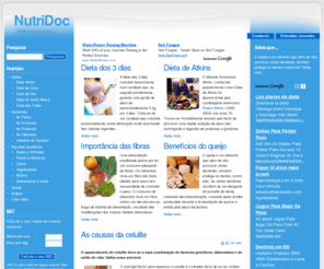 inforportal.net: NutriDoc | Emagreça com Saúde
Nutridoc - Portal dedicado à perda de peso de forma saudável. Emagreça com saúde. Conheça as principais dietas existentes para emagrecer, os prós e contras de cada uma delas. Artigos com toda a informação e dicas necessárias para reduzir o seu peso com