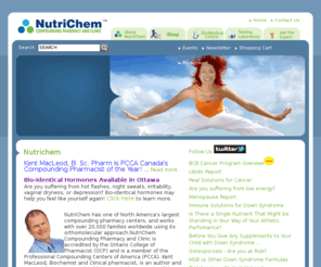 nutrichem.com: Nutrichem
Ottawa's Premier Compounding Pharmacy and Clinic.  Bio-identical hormones, vitamin supplements, professional brands, health products, consultations.