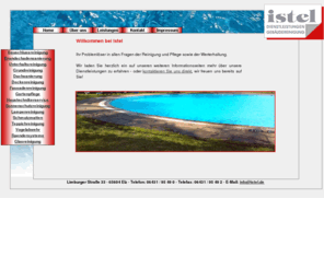 istel.de: Istel Gebäudereinigung - Gebäudereinigung, Unterhaltsreinigung und Grundreinigung
Istel Gebäudereinigung. Wir reinigen alles - Gebäudereinigung, Fahrzeugreinigung, Unterhaltsreinigung und vieles mehr bis hin zum Hausmeister-Service in Köln und Umgebung.