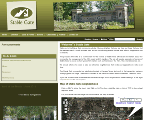 stablegate.org: Stable Gate Home Page
Website for the Stable Gate subdivision located in Cypress, TX