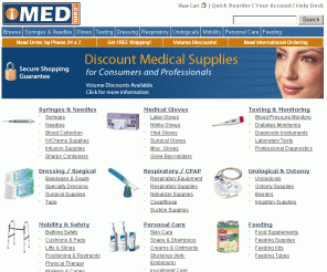 imed.com: Discount Medical Supplies, Syringes, Catheters and 20,000+ Home Medical Products at iMed.com
Discount Medical Supplies at iMed.com, offering syringes, catheters, surgical supplies, medical equipment, diabetic testing supplies, ostomy, respiratory equipment, wheelchairs and 20,000 other healthcare products.