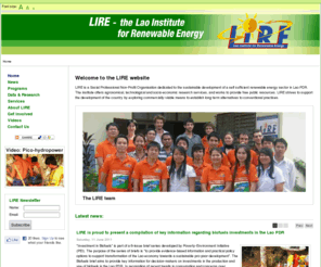 lao-ire.org: Welcome to the LIRE website
LIRE - The Lao Institute for Renewable Energy