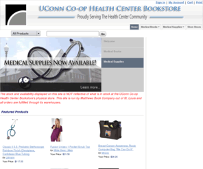 uconnmedbooks.com: UConn Co-op: Home
UConn Co-op: Webmedbooks.com: The online source and distributor of discount medical books, medical textbooks, medical supplies, nursing supplies, nursing apparel, scrubs, and diagnostic equipment.