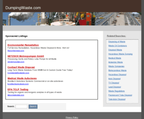 dumpingwaste.com: Dumping Waste
Dumping Waste on WN Network delivers the latest Videos and Editable pages for News & Events, including Entertainment, Music, Sports, Science and more, Sign up and share your playlists.