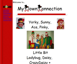 myclownconnection.com: IYQ
The clowns of My Clown Connection will come to your party in Southeastern Illinois to paint faces, make balloon animals, do magic, play games with the kids and just be silly. 