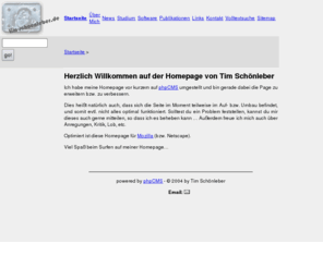 st-software.net: Herzlich Willkommen auf der Homepage von Tim Schönleber
Tim Schönleber's Homepage