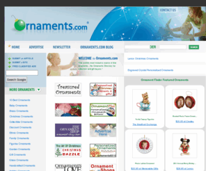 eornaments.net: Ornaments.com
1000's of ornaments - Christmas ornaments - Personalized ornaments - Ornament stands