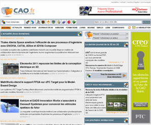 cao.fr: portail francophone CAO.fr- CAO, FAO, IAO, PLM et prototypage rapide
CAO.fr est le portail francophone dédié CAO, FAO, IAO, PLM et prototypage rapide