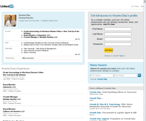 drvicentediaz.com: Vicente Diaz  | LinkedIn
View Vicente Diaz's professional profile on LinkedIn.  LinkedIn is the world's largest business network, helping professionals like Vicente Diaz discover inside connections to recommended job candidates, industry experts, and business partners.