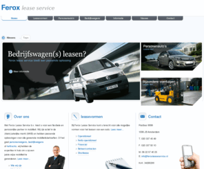 feroxlease.com: Home - Ferox lease service
Met Ferox Lease Service b.v. kiest u voor een flexibele en persoonlijke partner in mobiliteit. Wij zijn actief in de (klein)zakelijke markt (MKB) en hebben passende oplossingen voor alle gewenste mobiliteitsbehoeften.