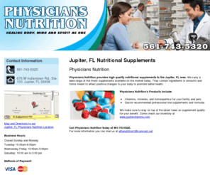 jupitervitamins.net: Nutritional Supplements Jupiter, FL - Physicians Nutrition
Physicians Nutrition provides high quality nutritional supplements to the Jupiter, FL area. Call us now at 561-743-5320.