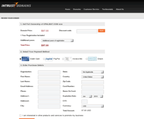 oralmat.com: Domain Names International :: Review Your Order
