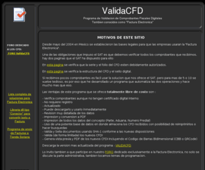 validacfd.com: Validacion de Comprobantes Fiscales Digitales (Factura Electronica)
Here is where you put a short sentence or two describing this page and it's goals