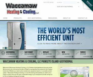 waccamawgeo.com: Pawleys Island Geothermal Heating & Cooling | Waccamaw Heating & Cooling, LLC
A full service geothermal provider for the Pawleys Island area, Waccamaw Heating & Cooling, LLC is dedicated to helping you save money on all of your heating, cooling and hot water costs.